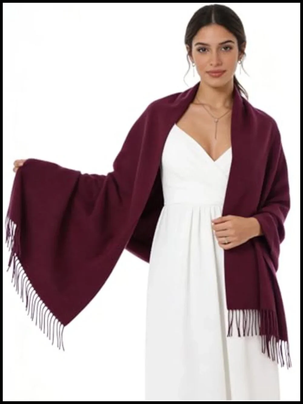 Pashmina Shawl Wrap for Women Warm Soft Scarf Wedding Bridesmaid Gift